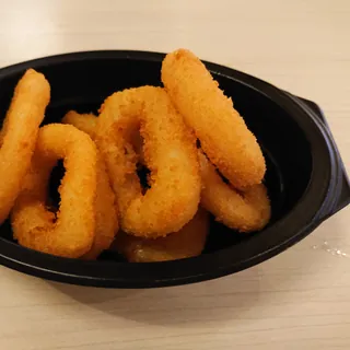 Deep-fried battered calamari rings